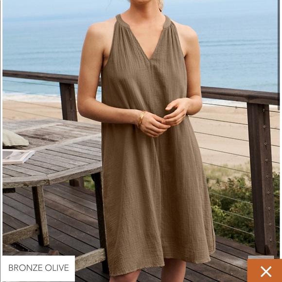 Garnet Hill Other - Garnet Hill easy cotton cover up in bronze